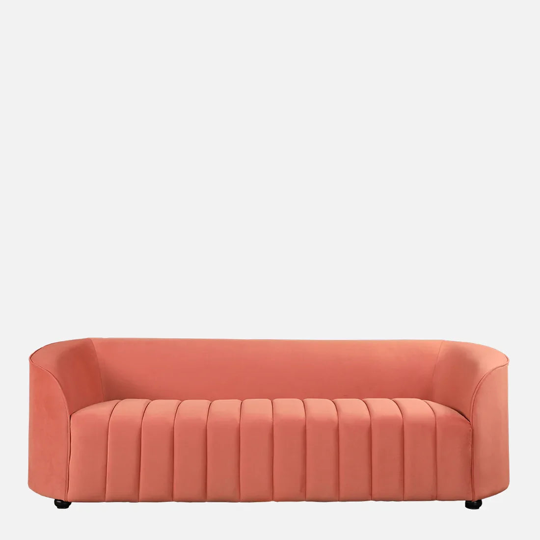 Elise Velvet Fabric Three Seater Sofa - HomeTown