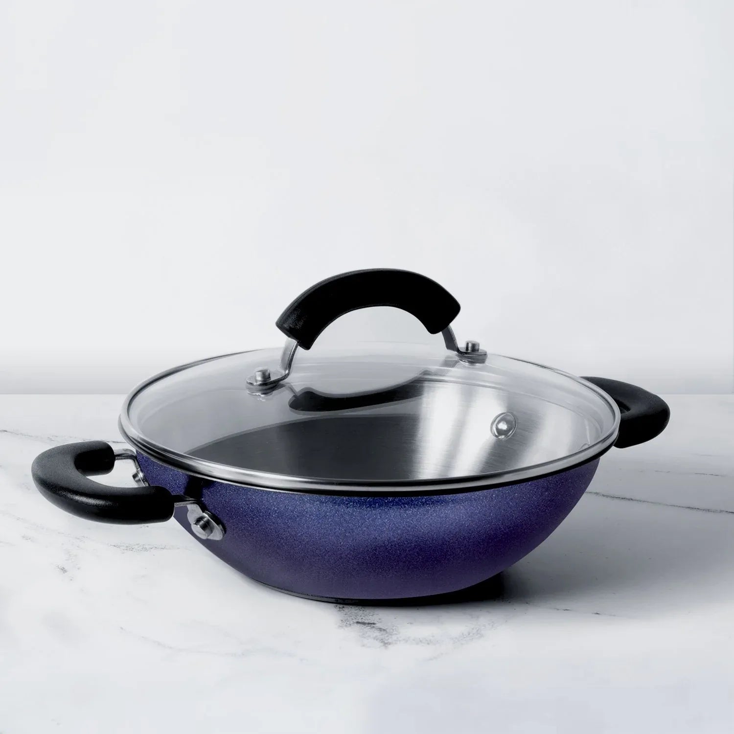 Centennial Stainless steel Induction Suitable Kadai 22Cm 2.5Ltr in Blue Colour - HomeTown