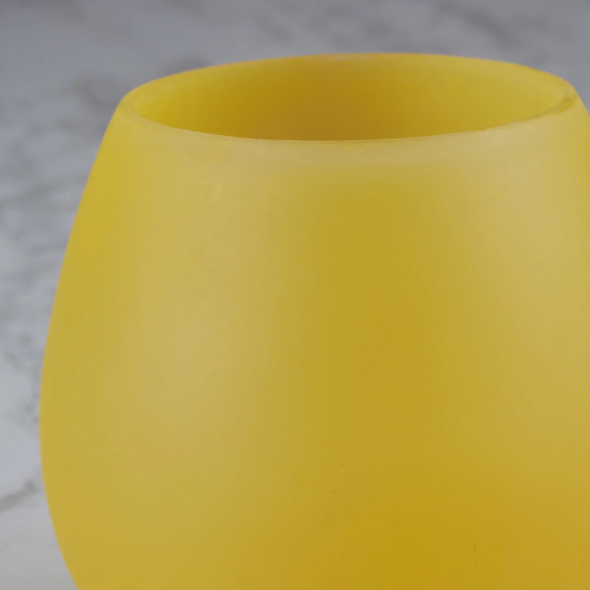 Emilia Glass Frosted Colored Jar With Lid in Yellow Colour - HomeTown