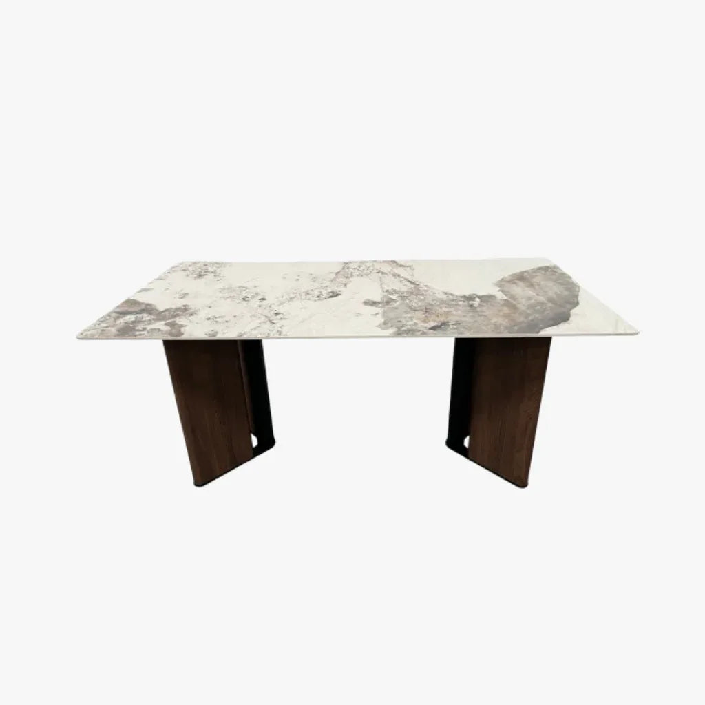 Stonewave Sintered Stone 6 Seater Dining Table in Marble Finish - HomeTown
