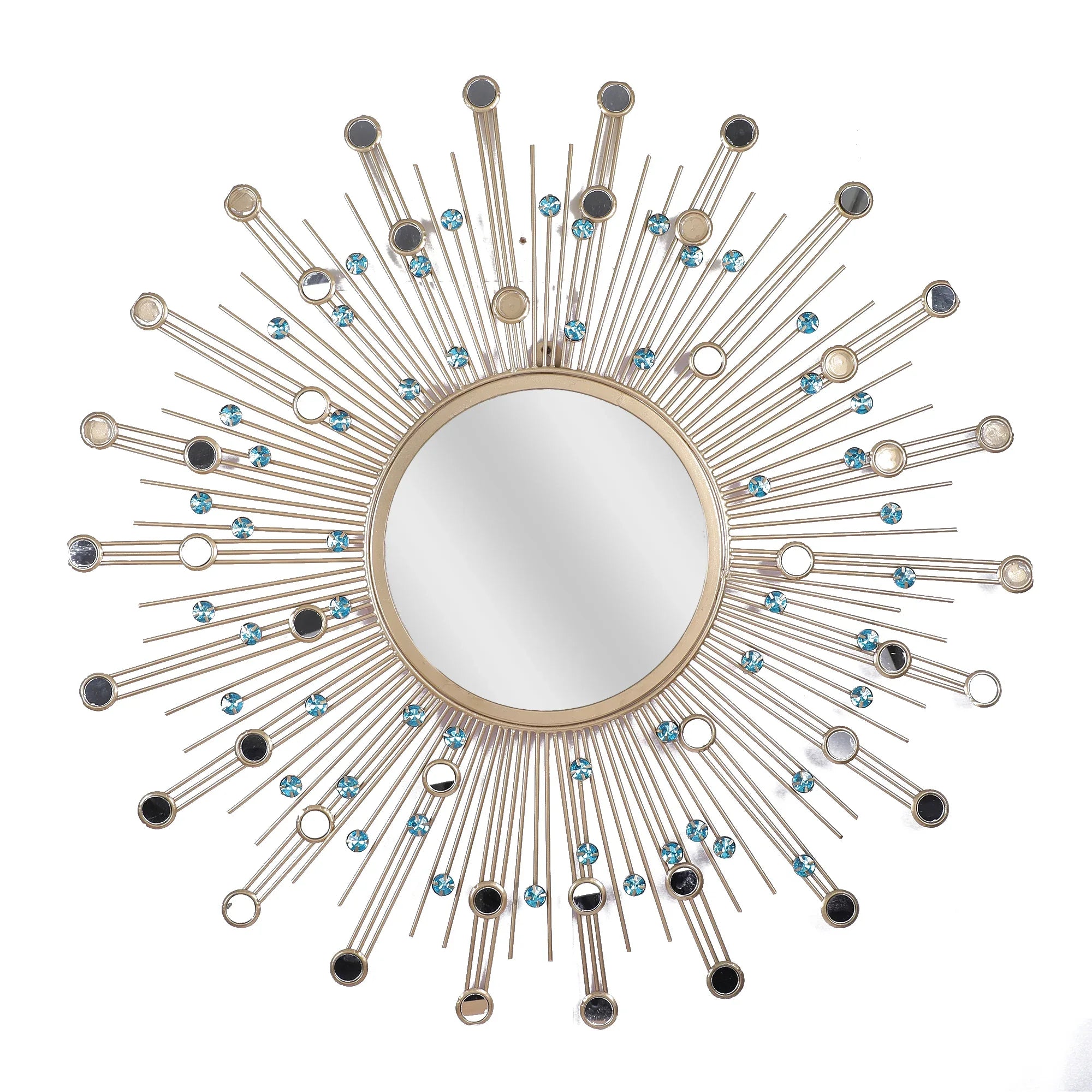 Glamor Iron Mirror in Gold Colour - HomeTown