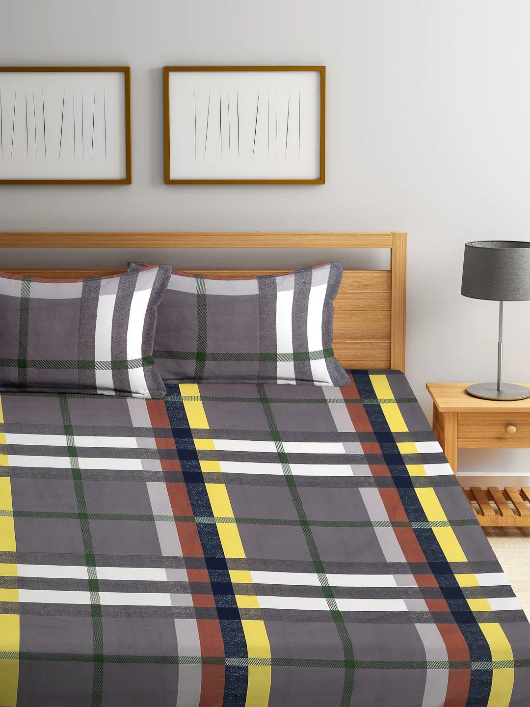 Carnival Double Bedsheet 220 x 230 CM in Brown Colour - HomeTown