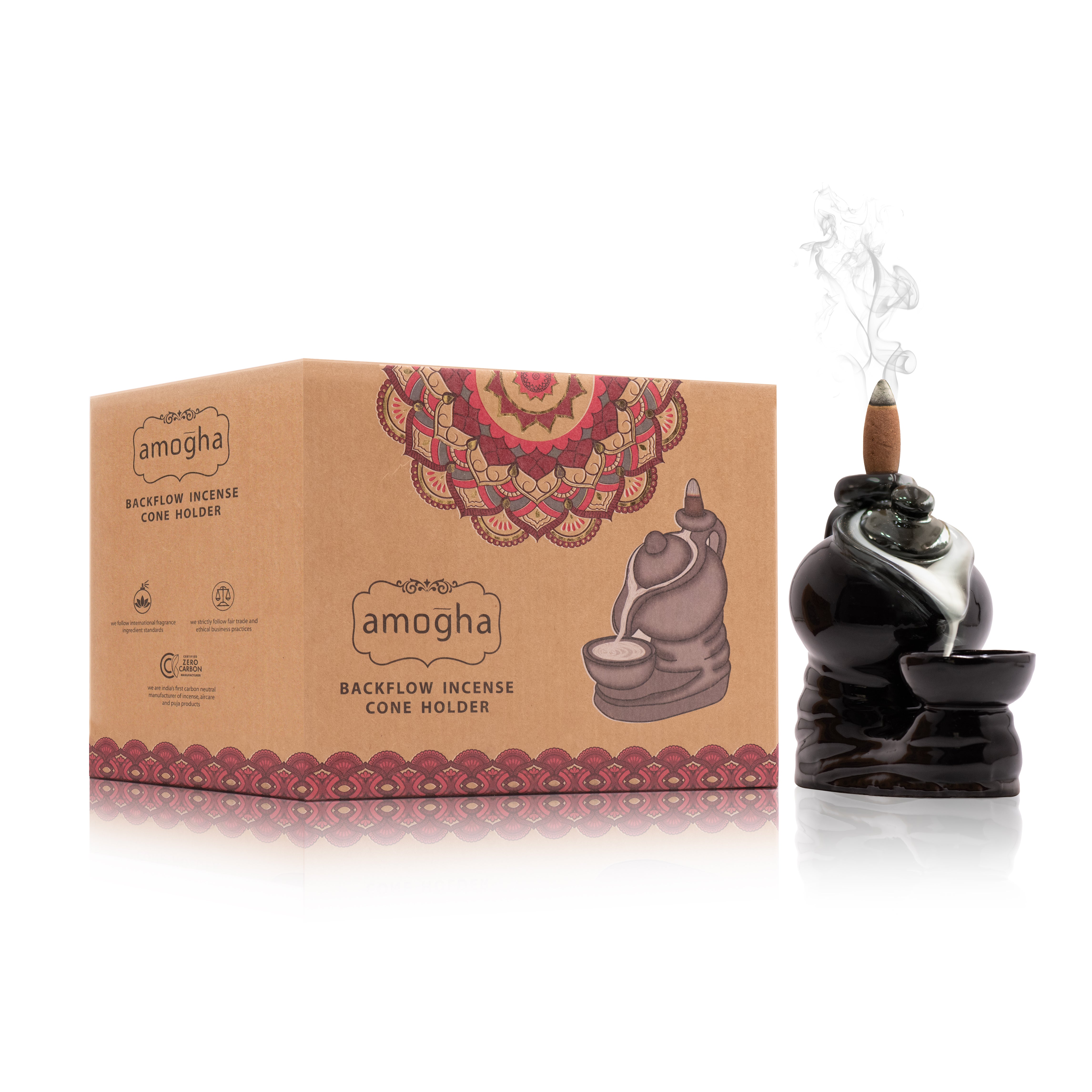 AMOGHA BCKFLW INCENSE CONE HLDR INBFH637