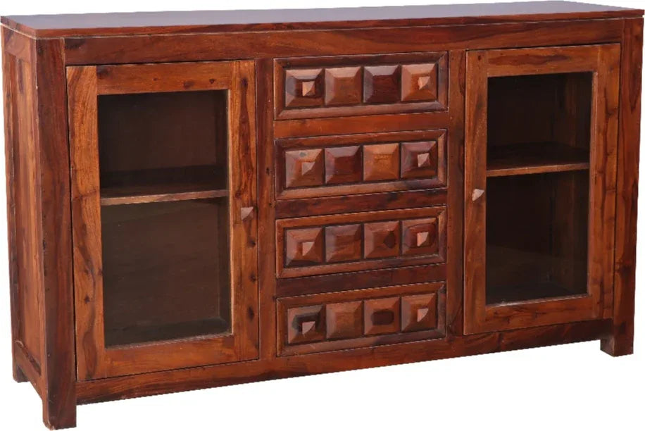 Woodrow Sheesham Wood(Rosewood) Storage Sideboard in Honey Colour - HomeTown