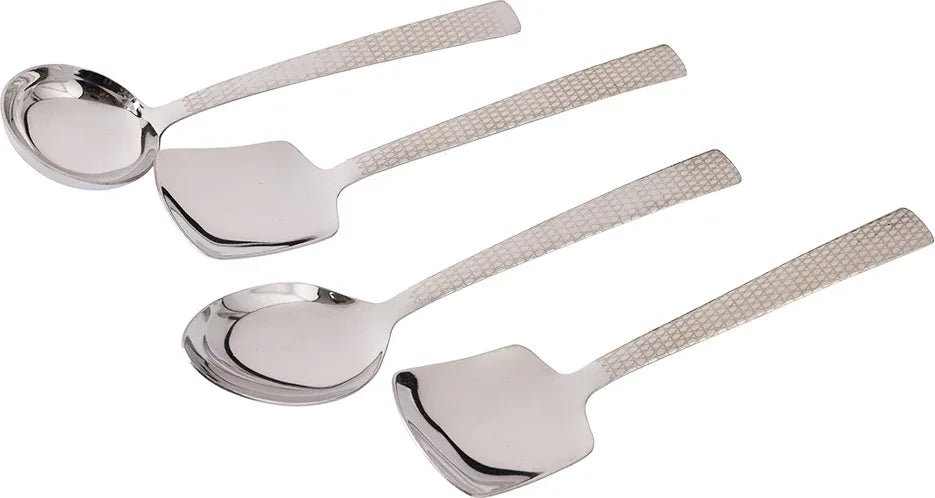 FNS Stainless steel Servinging Spoon Set of 4 in Silver Colour - HomeTown