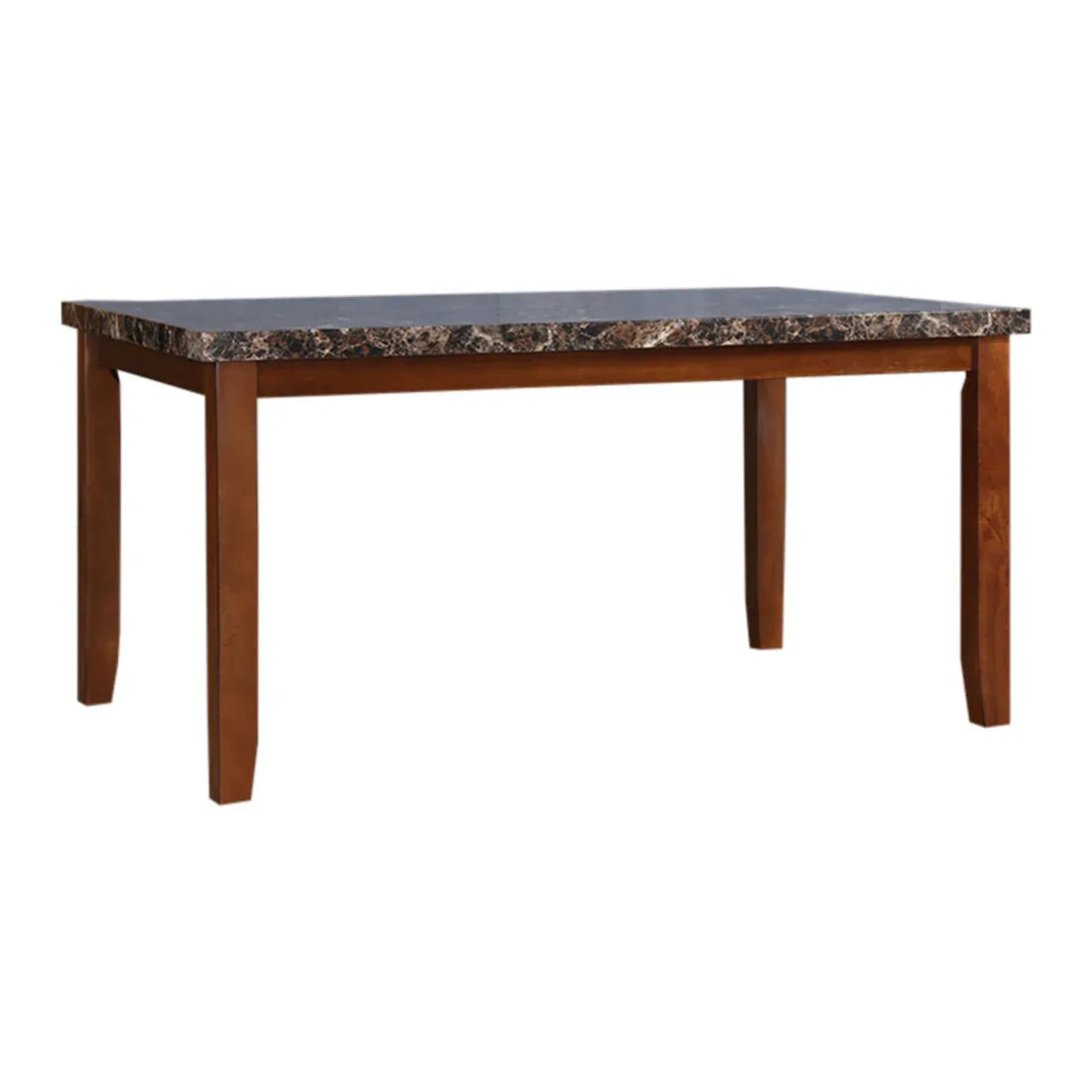 Eden Marble Finish Top 6 Seater Dining Table in Brown Colour - HomeTown