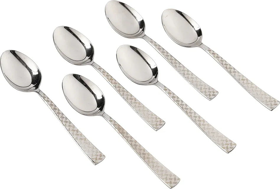 FNS Rhombo Baby Steel Spoon in Silver Colour - HomeTown