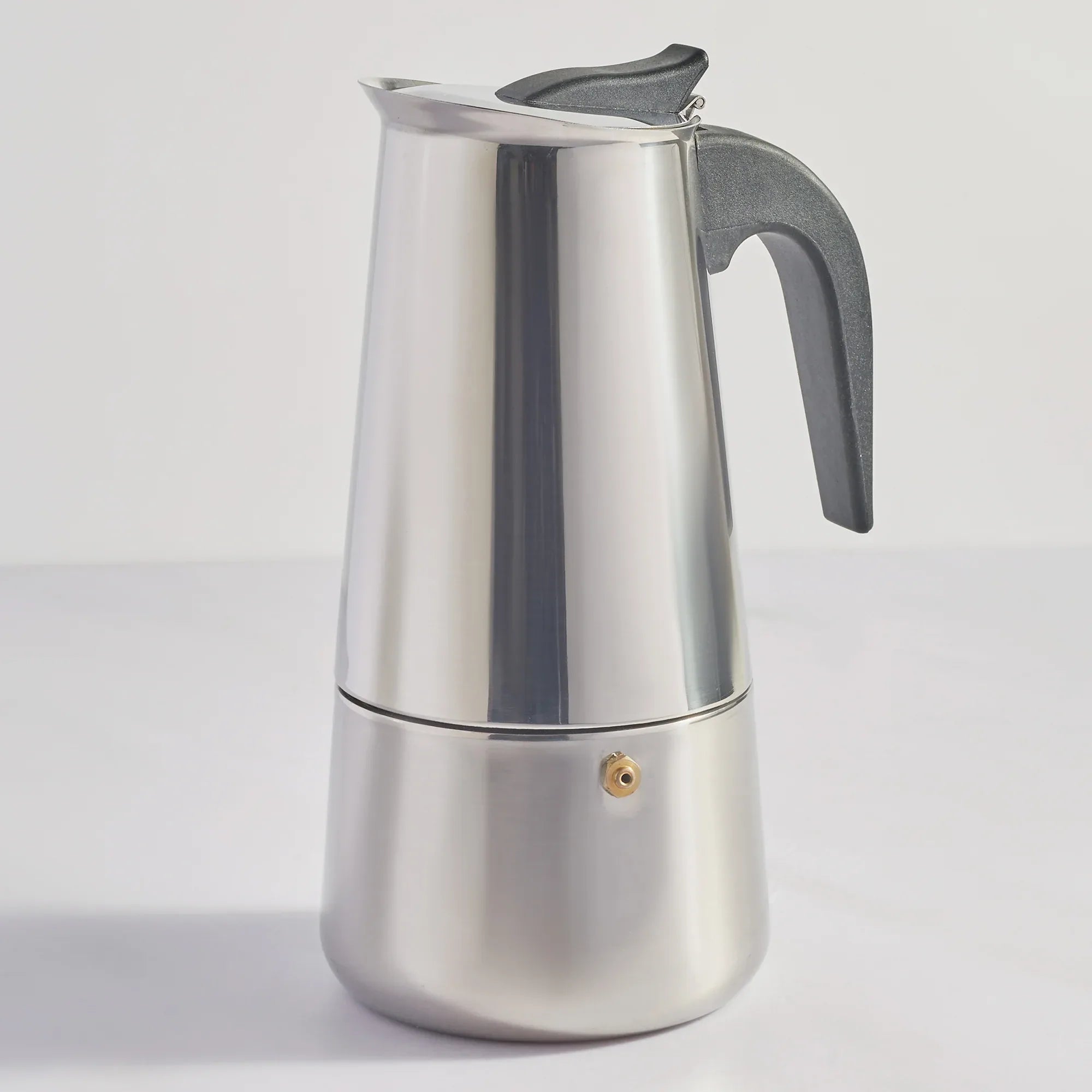 Brew Steel Moka Pot Coffee Maker 450 ml in Silver Colour - HomeTown