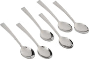 FNS Solo Tea Silver Spoon Set of 6 in Silver Colour - HomeTown