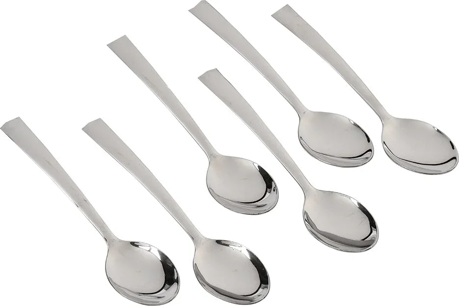 FNS Solo Tea Silver Spoon Set of 6 in Silver Colour - HomeTown
