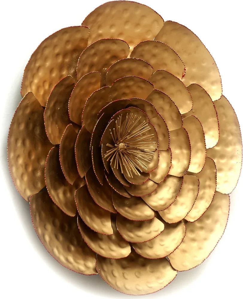 Wall Decor Metal Flower Of Fire Medium by Vedas