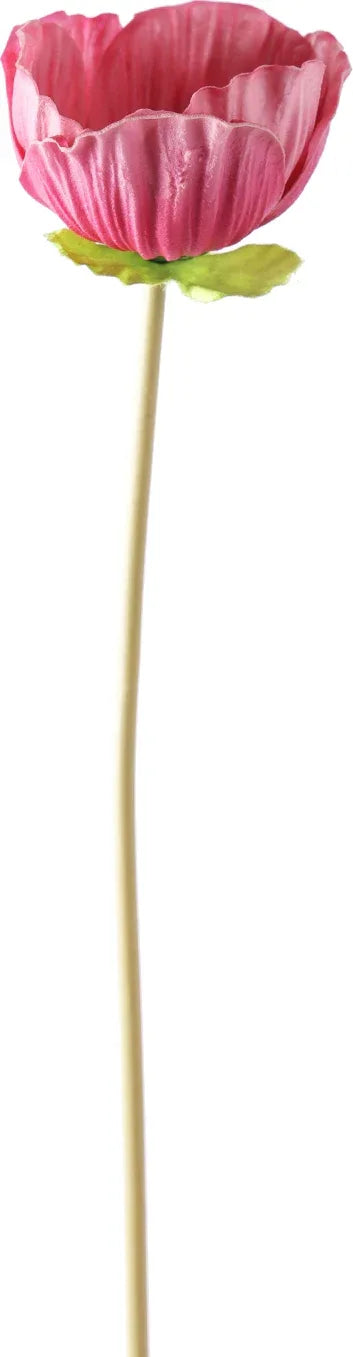 Elora Single Pink Poppy Polyester Artificial Flower 48cm in Pink Colour - HomeTown