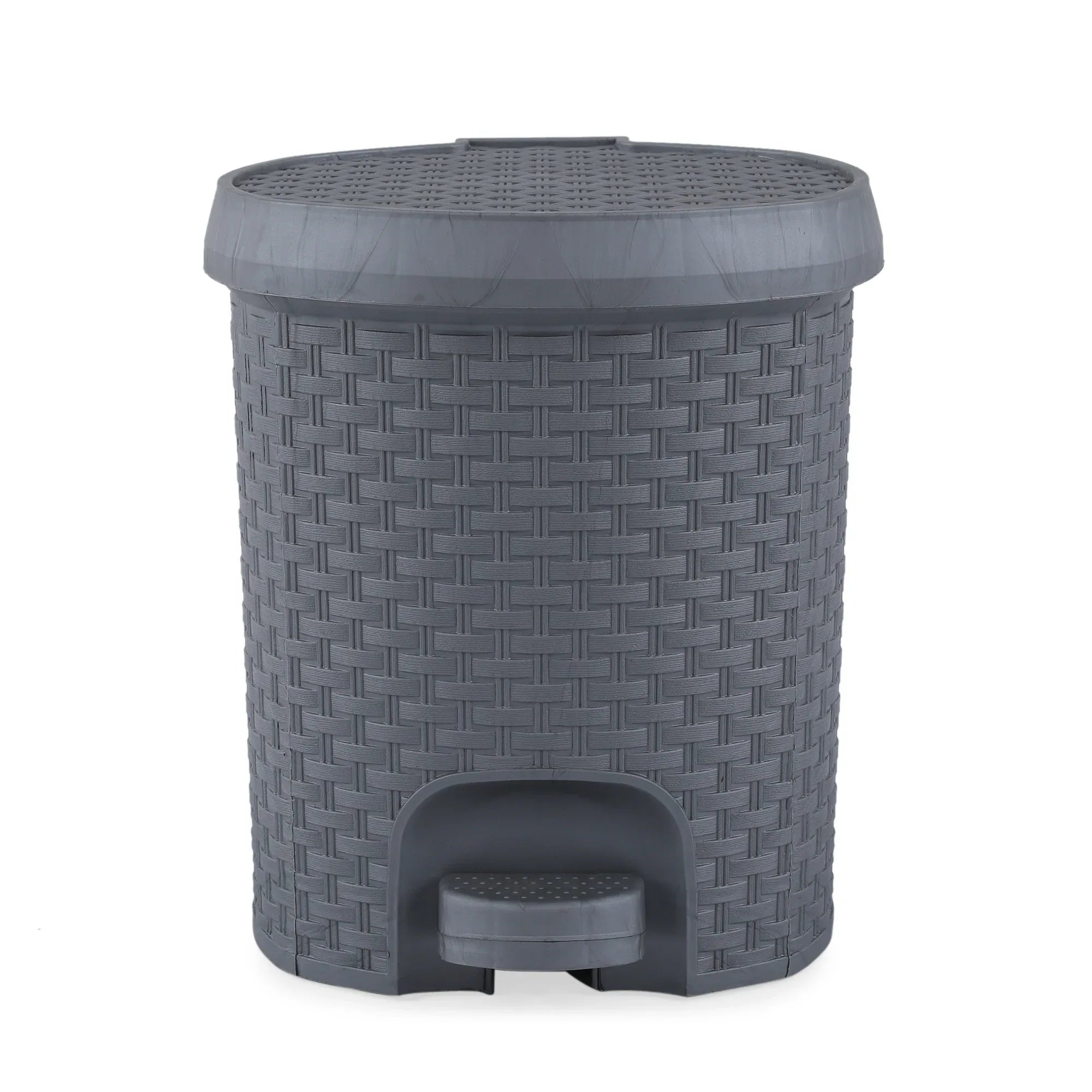 Java Plastic Pedal Dustbin with Inner Bucket 8 Ltr in Grey Colour - HomeTown