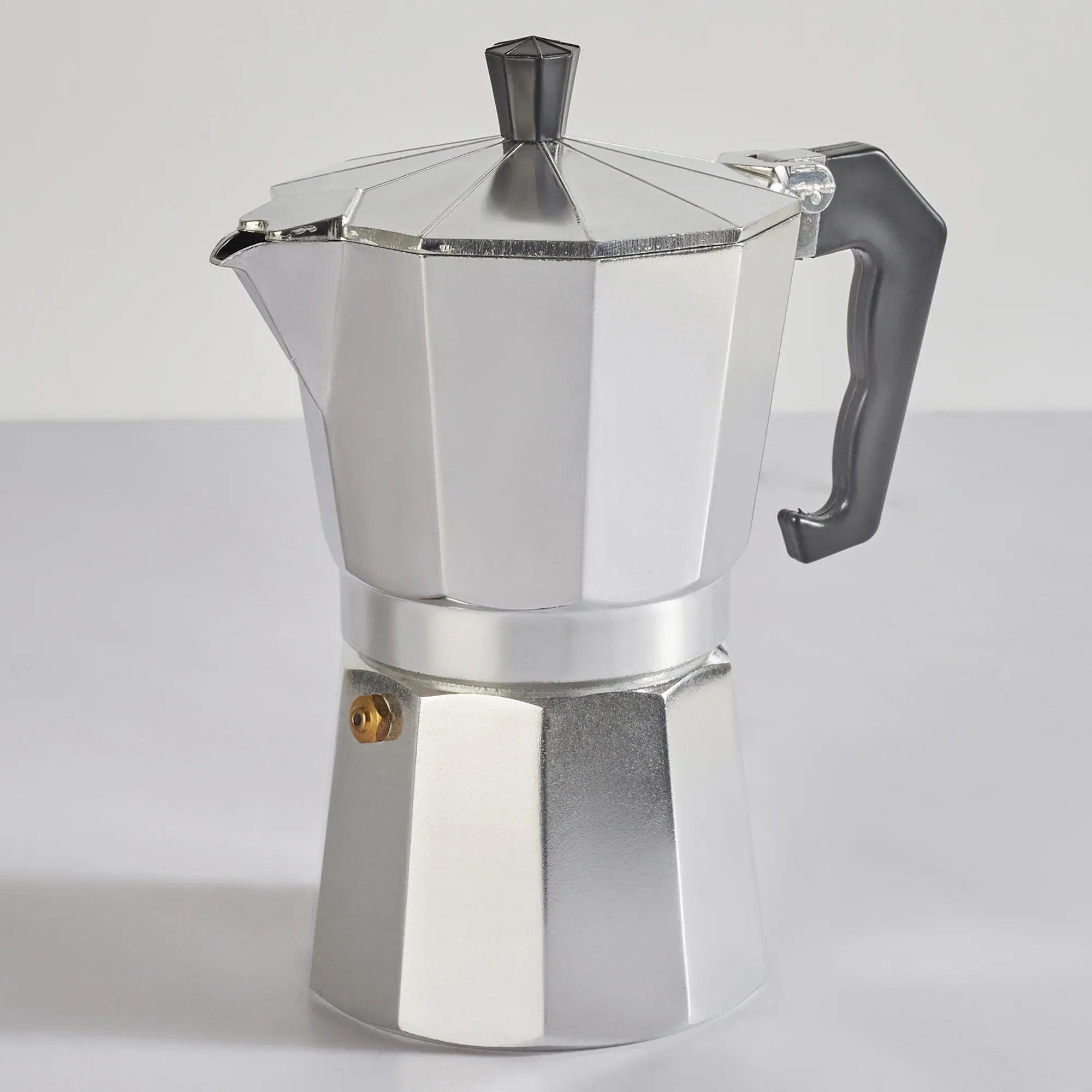Brew Aluminium Moka Pot Coffee Maker 300 Ml in Silver Colour - HomeTown