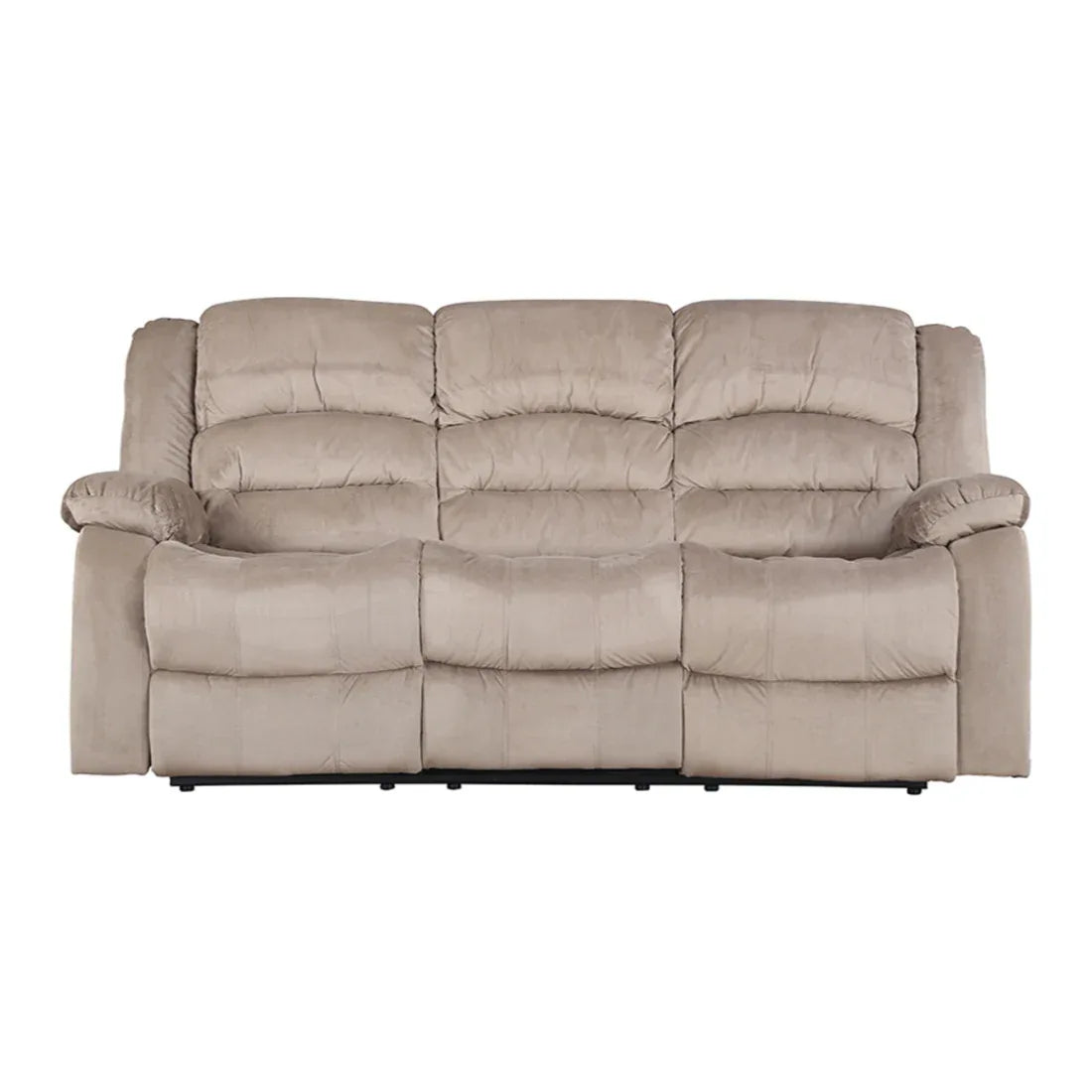 Bradford Fabric Three Seater Recliner in Beige Colour - HomeTown