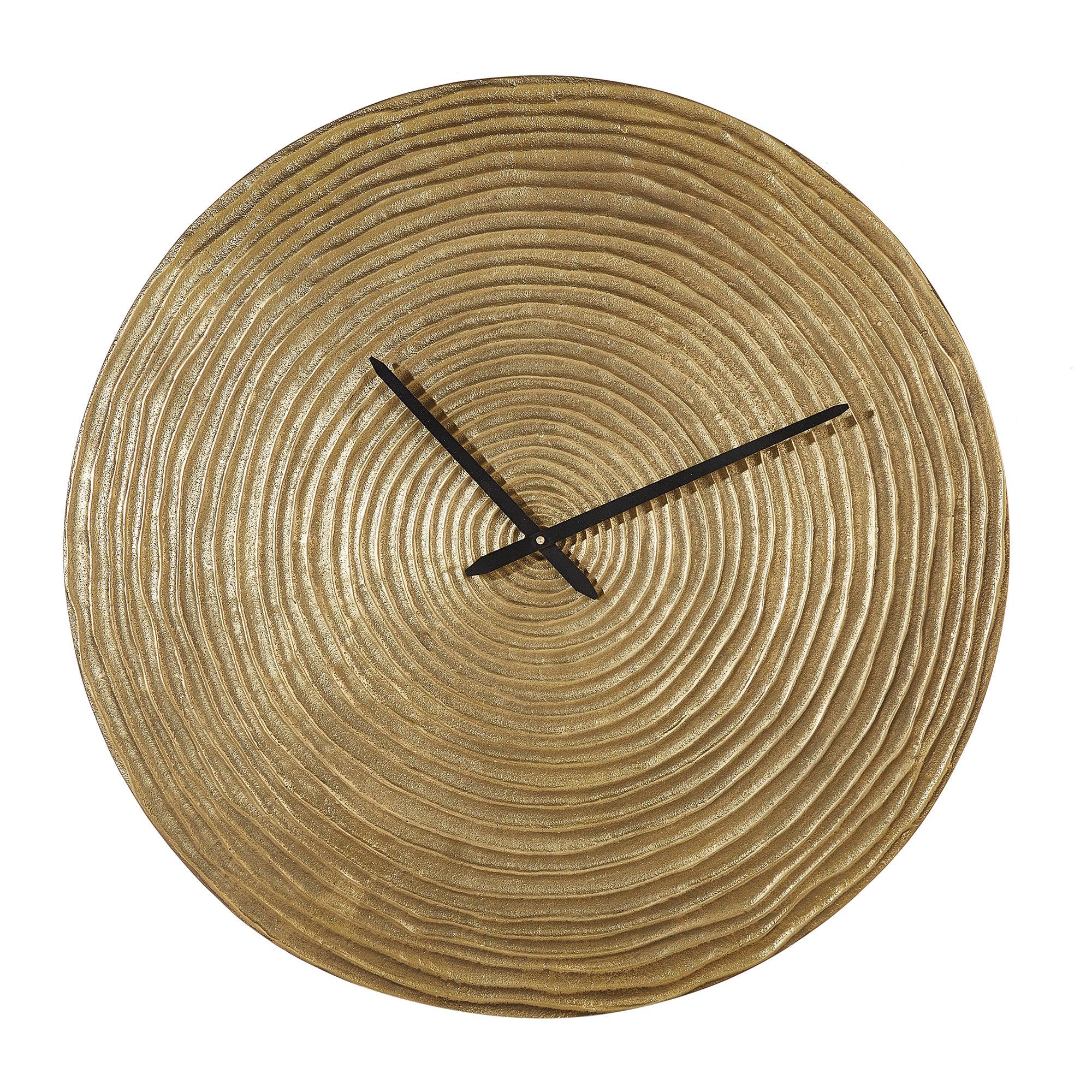 Magna Metal Clocks 58 Cm in Antique Gold Colour - HomeTown