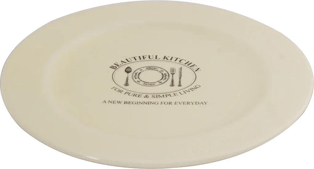 Beautiful Kitchen Ceramic Small Plate 8 Inch in White Colour - HomeTown