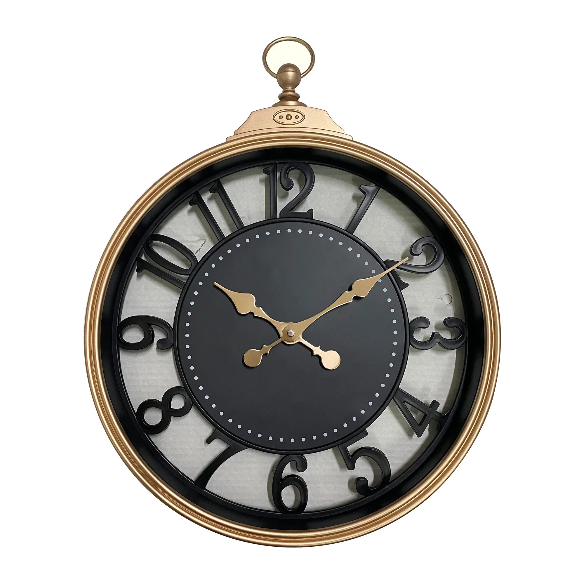Aristo Classic Wall Clock, Diameter 50cm in Rose Gold and Black Colour - HomeTown