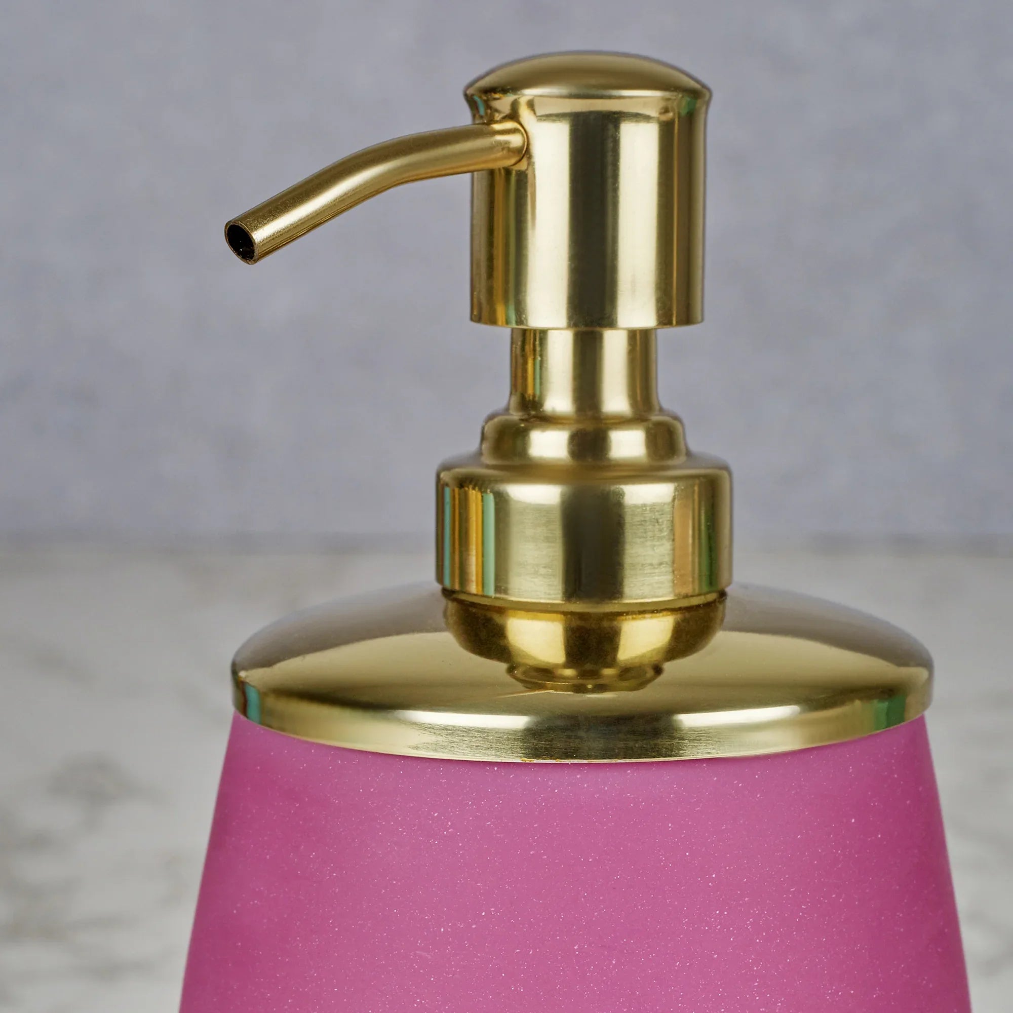 Emilia Glass Frosted Colored Liquid Soap Dispenser in Plum Colour - HomeTown