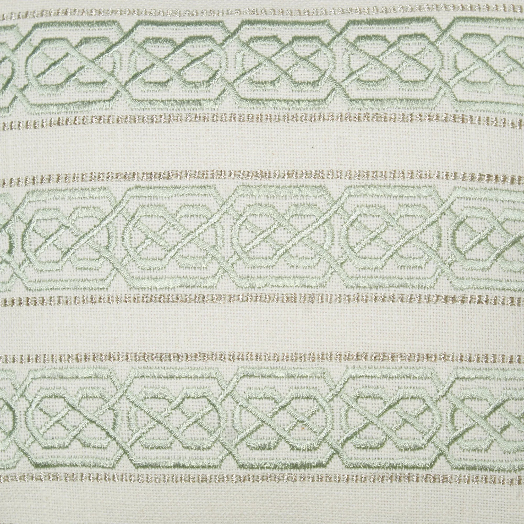 Indian Botanical Cotton Cushion Cover 30x30 cm in Sage Border Print - HomeTown