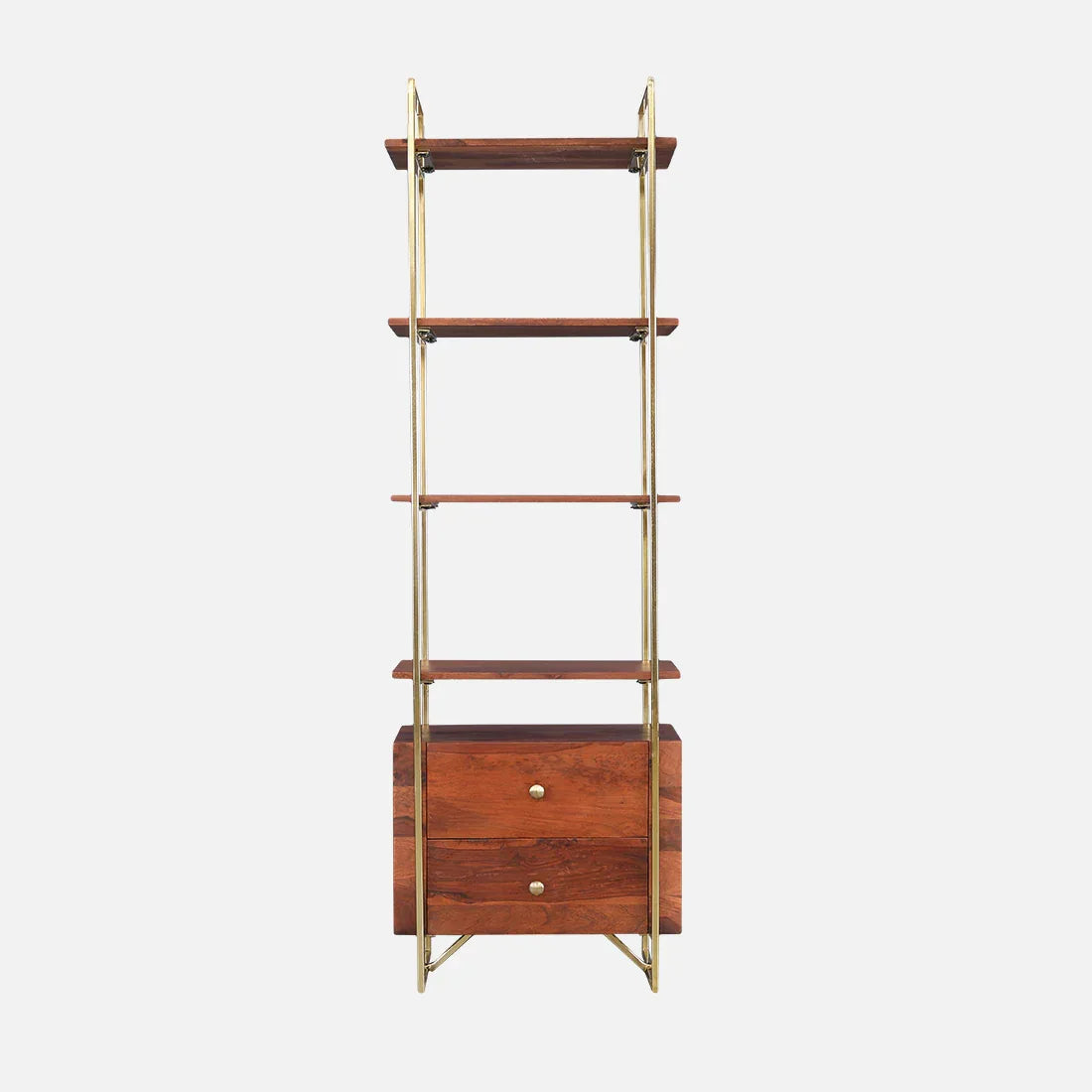 Alviya Book Shelves in Natural & Gold Colour - HomeTown