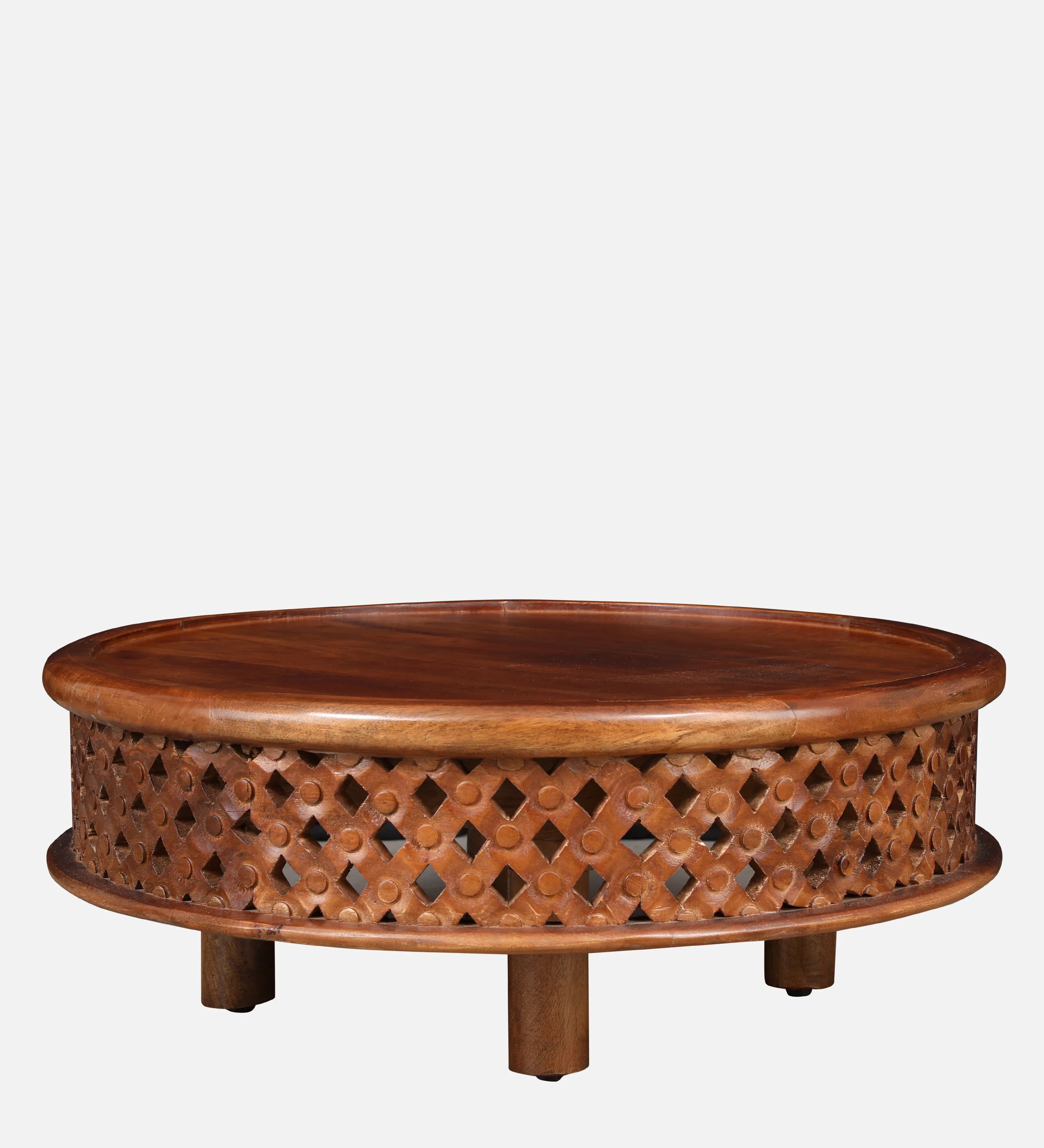 Sirohi Solidwood Center Table in Walnut Colour - HomeTown