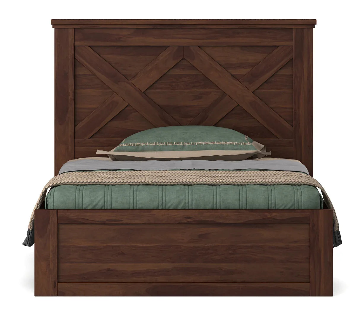 Antwerp Single Bed Without Storage in Sheesham Colour - HomeTown