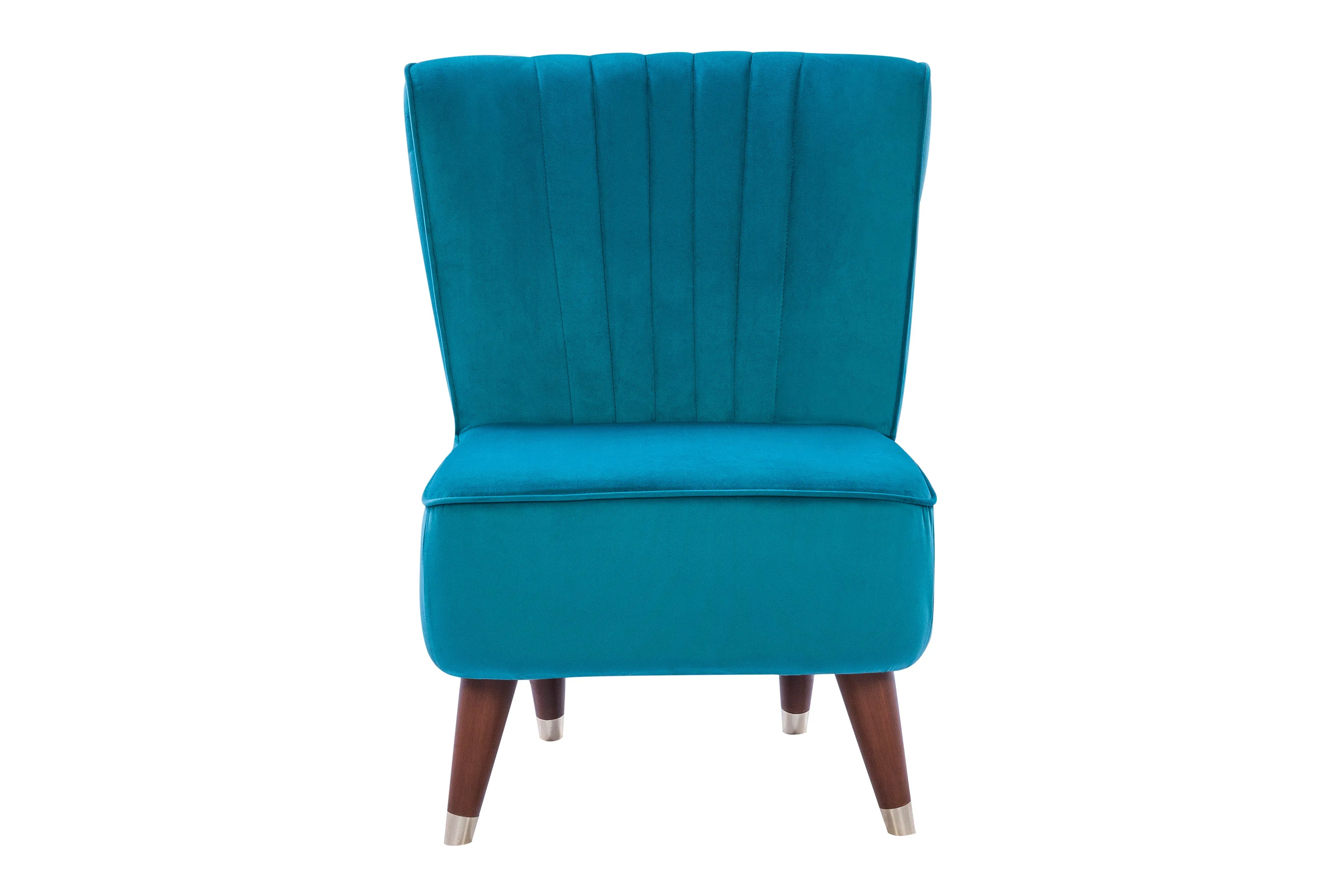 Jane Velvet Accent Chair in Sea Green Colour