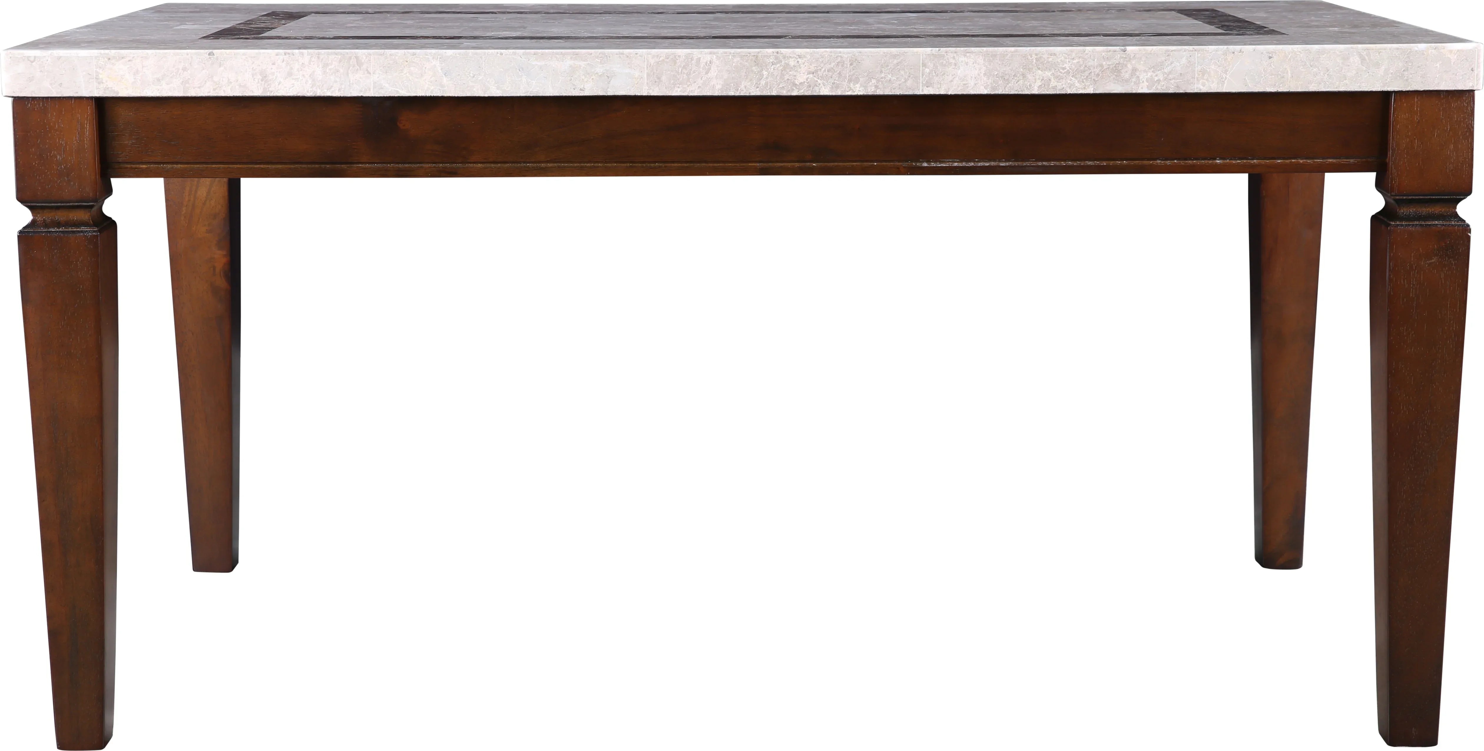 Bliss Marble Top 6 Seater Dining Table with Inlay in Beige Colour - HomeTown