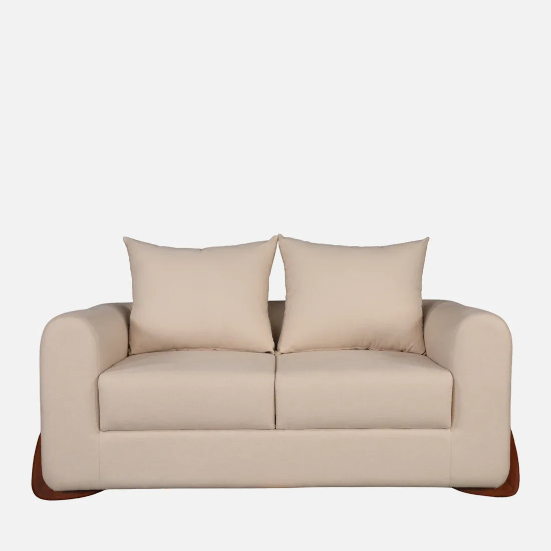 Bodhi Fabric Two Seater Sofa in Beige Colour - HomeTown
