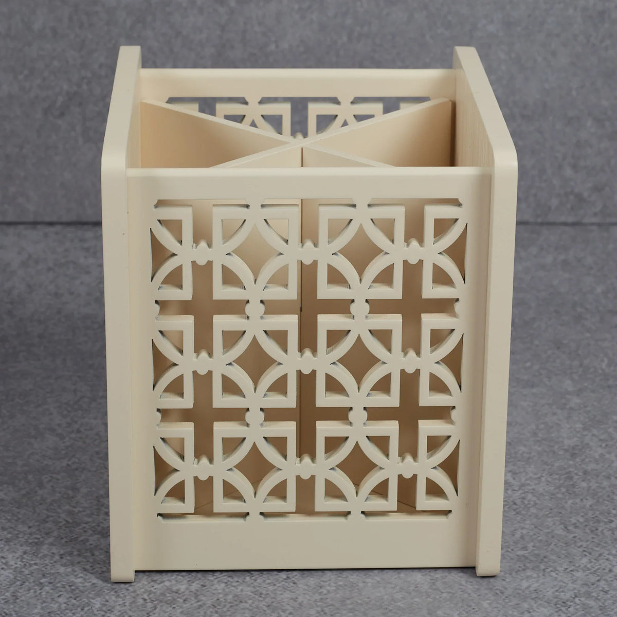 Laser Engineered Wood Cutlery Holder in Multi Colour - HomeTown