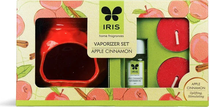 Vapourizer Set Ceramic 5Ml With 2 Tealights in Apple Cinnamon Colour - HomeTown