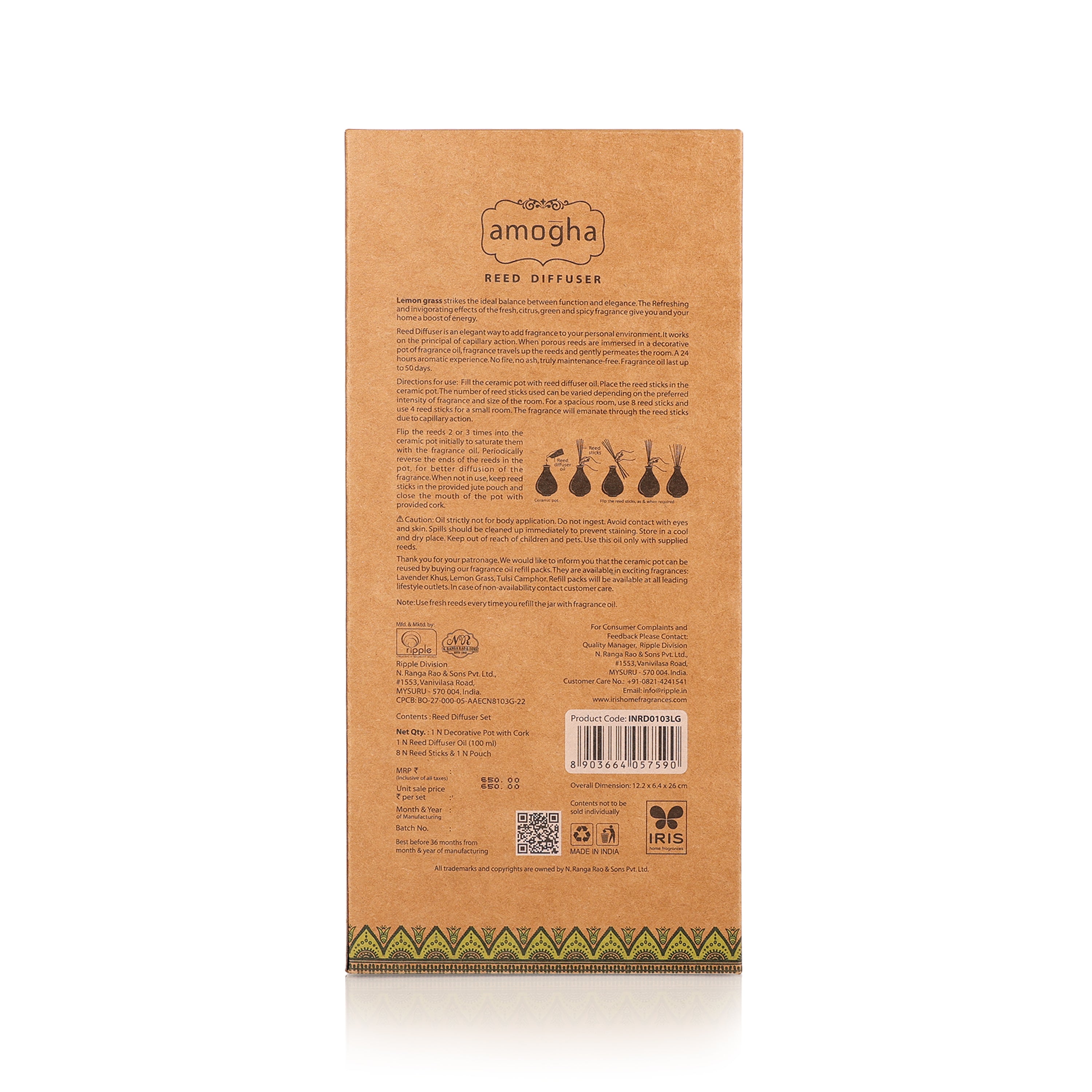 AMOGHA REED DIFFUSER INRD0103LG