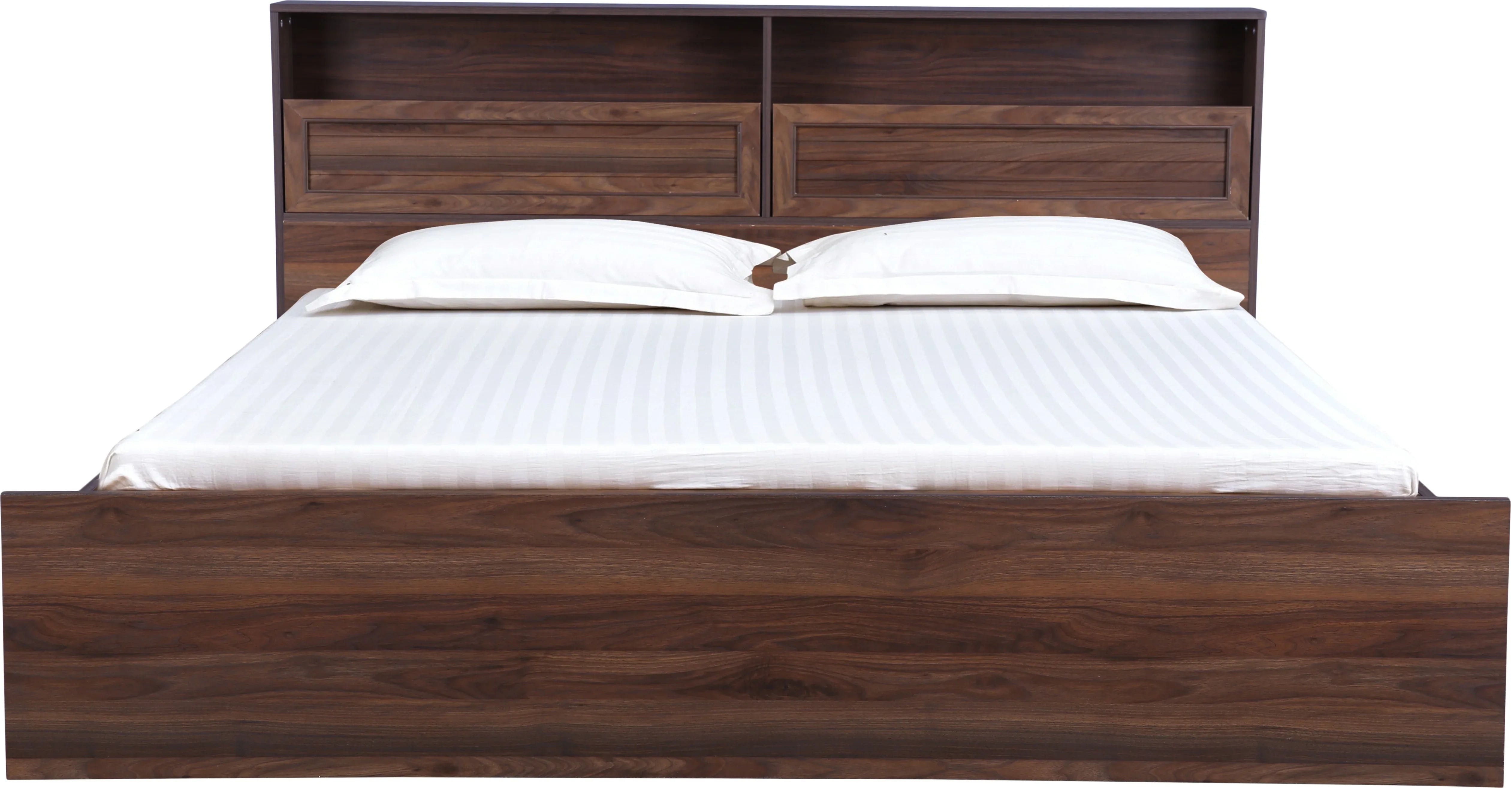 Alyssa Queen bed with Box storage in Wenge Colour - HomeTown