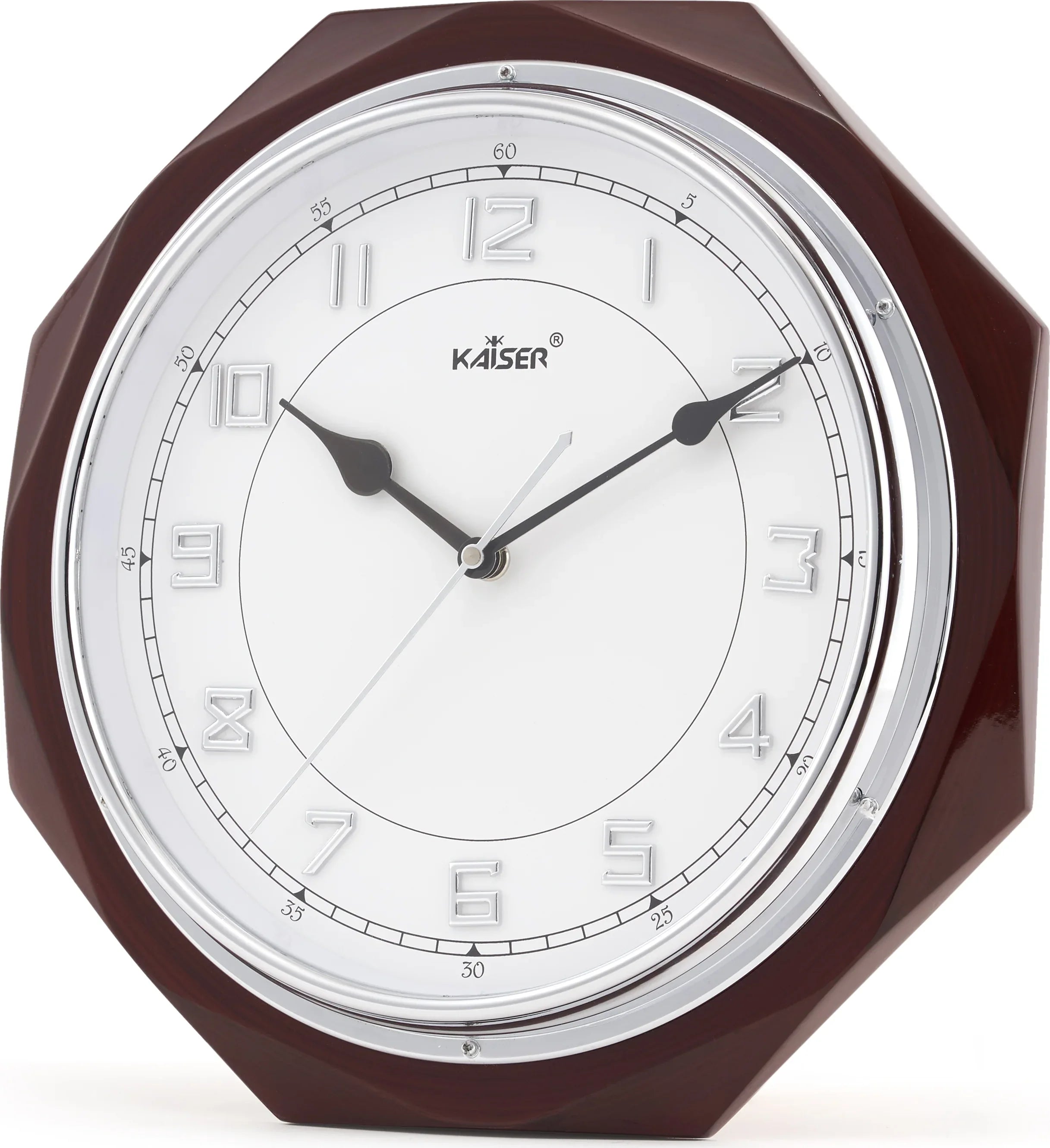 Wooden Wall Clock in White Rose Wood Colour by Kaiser - HomeTown