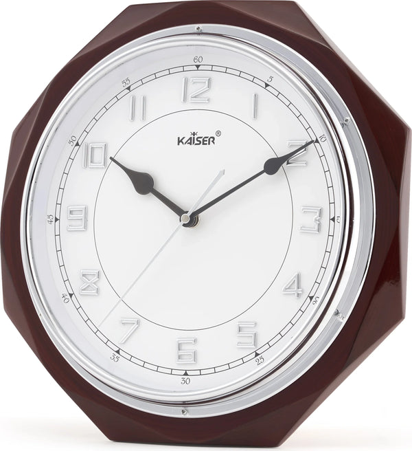 Wooden Wall Clock in White Rose Wood Colour by Kaiser dimensions