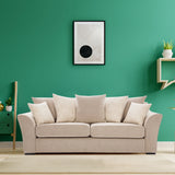 Perth Fabric 3+2 Seater Sofa in Beige Colour