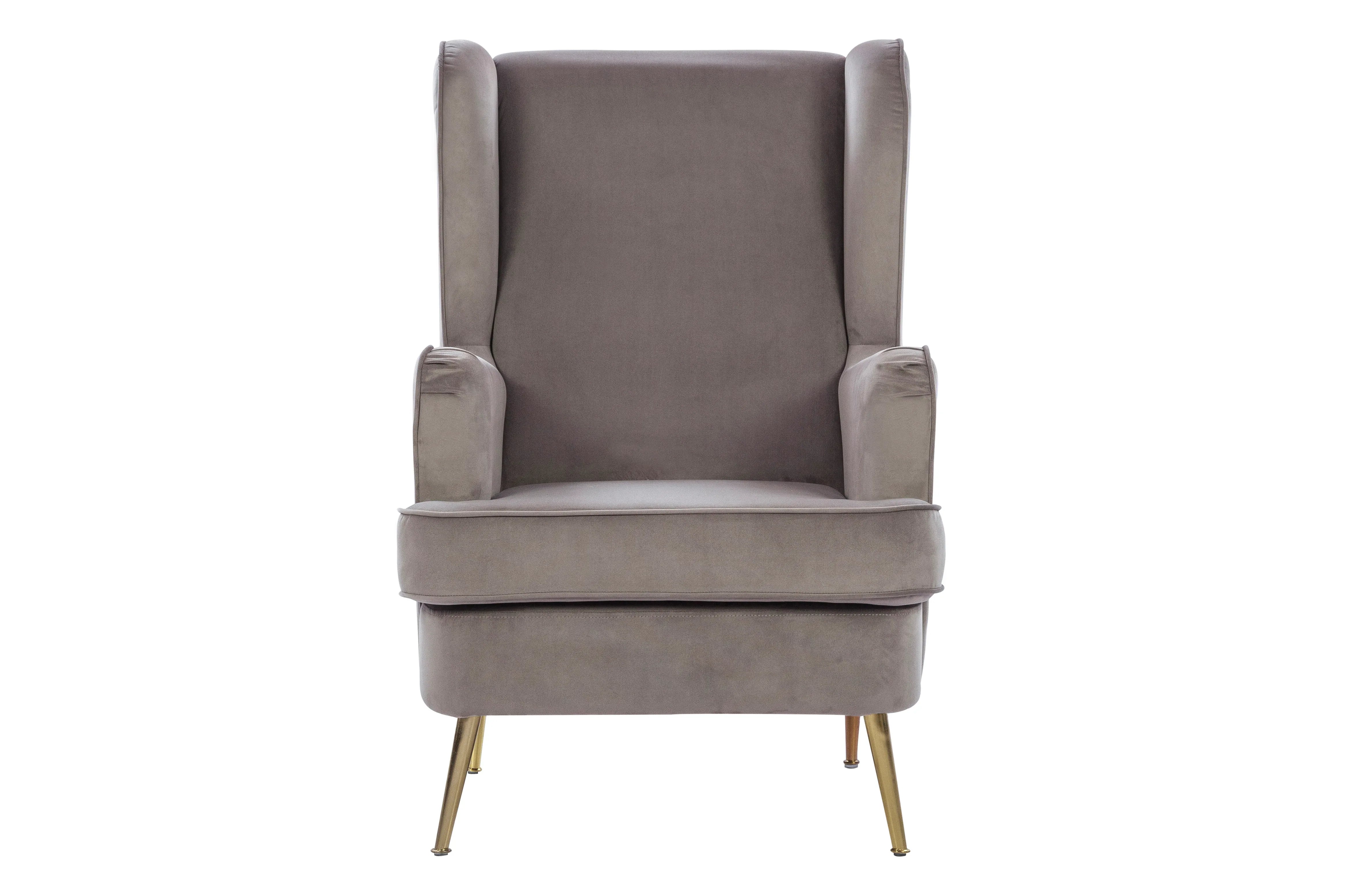 Charm Velvet Arm Chair in Dark Grey Colour - HomeTown