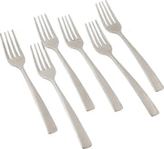 FNS Stainless steel Solo Dessert Fork Set of 6 in Silver Colour - HomeTown