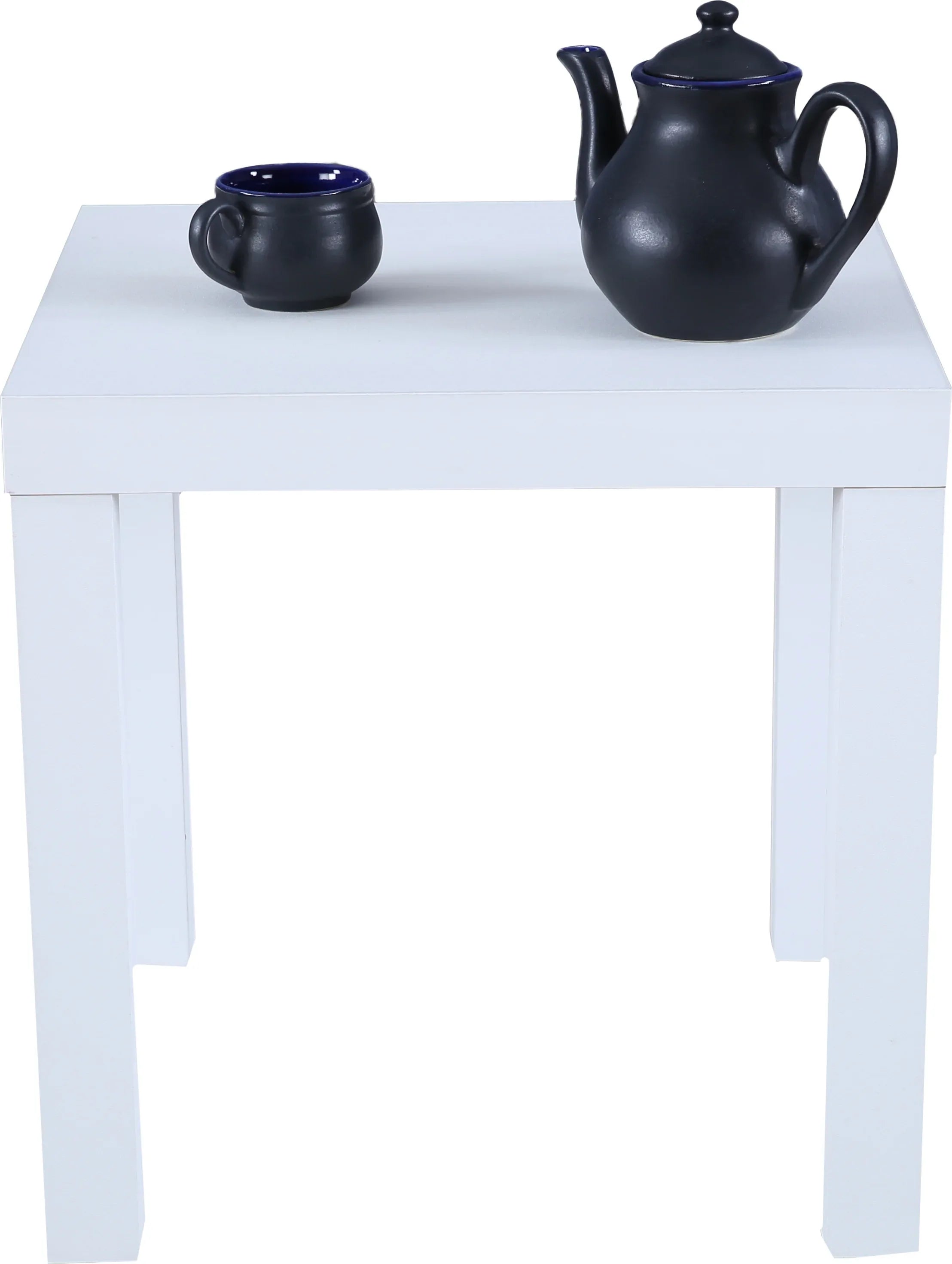 Larix Engineered Wood Side Table in White Colour - HomeTown