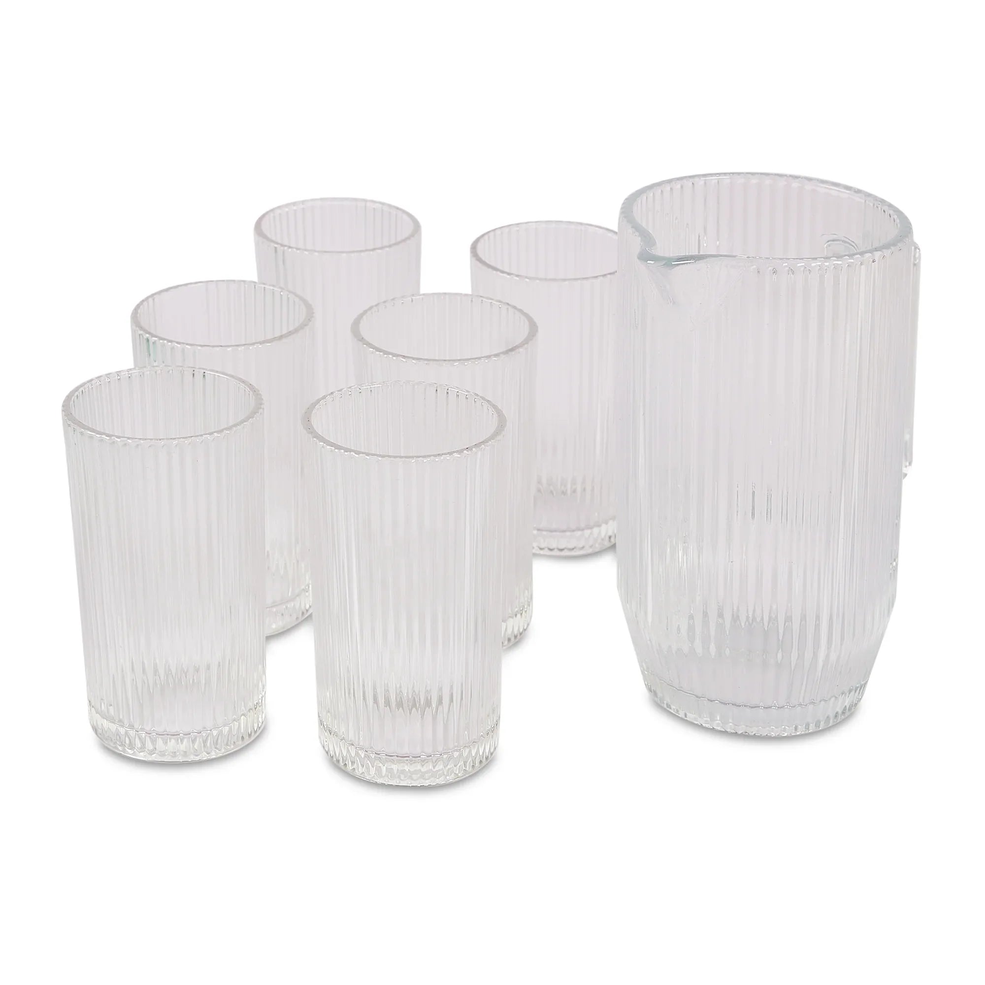 Sapphire Jug & Tumbler Set of 7 in Transparent Colour - HomeTown