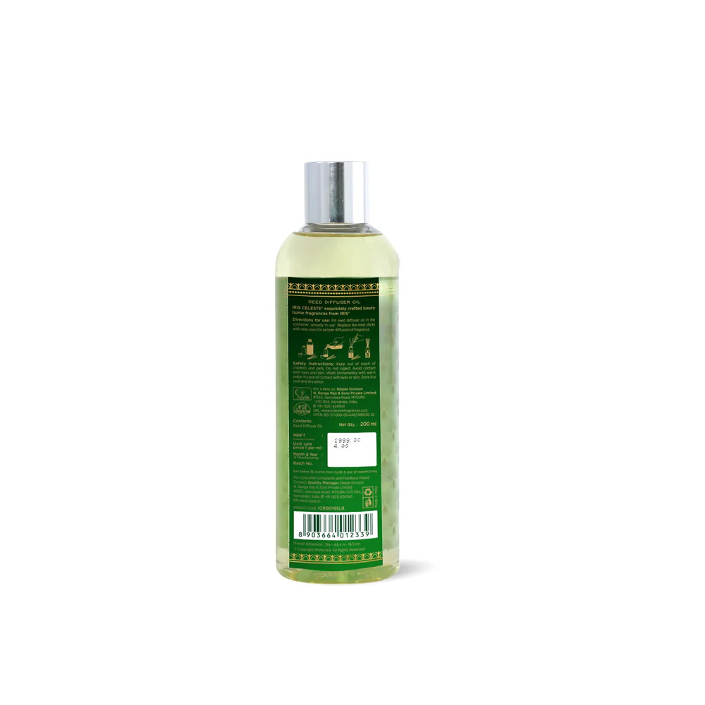 Iris Celeste Reed Diffuser Oil in Light Rose Colour - Oil Diffuser Refill