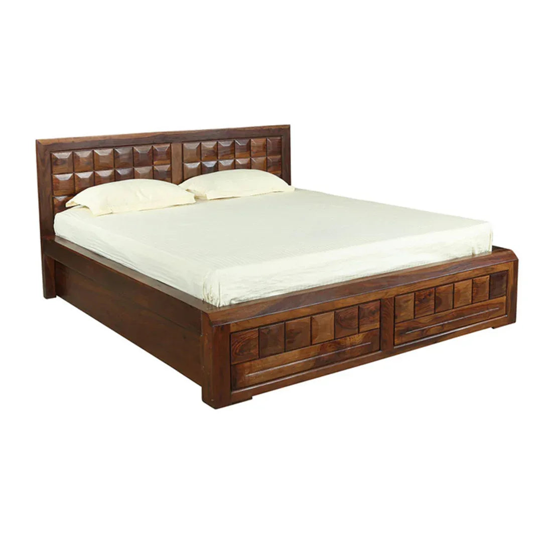 Woodrow Sheesham Wood (Rosewood) bed with storage in Honey Colour - HomeTown