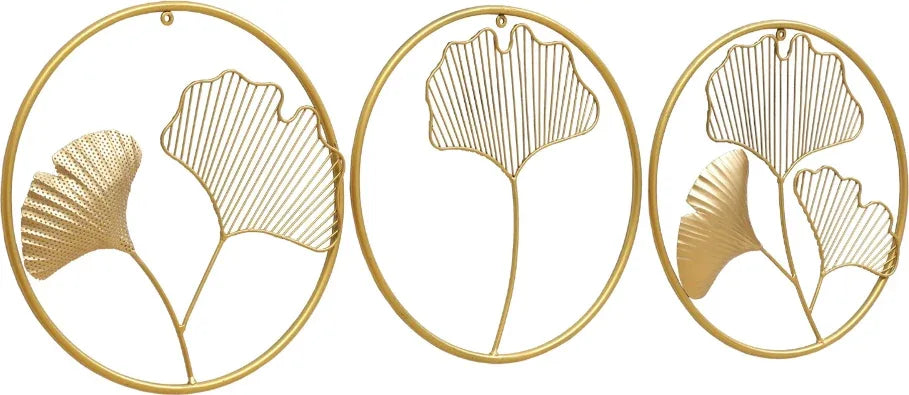 Wall Decor Metal Ginko Alina Set of 3 by Vedas - HomeTown