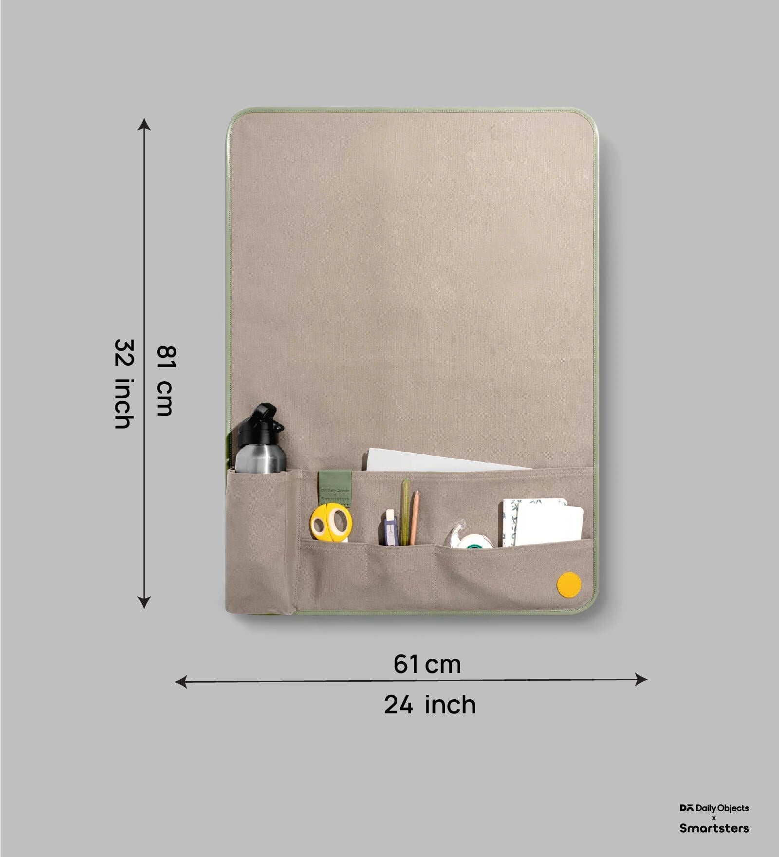 Beige Kangaroo Canvas Bed Pocket