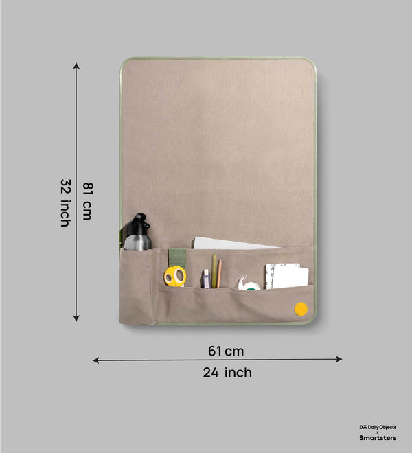 Beige Kangaroo Canvas Bed Pocket dimensions