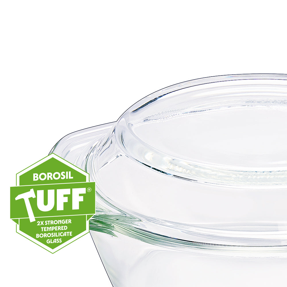 BOROSIL ROUND CASSEROLE WITH LID 1LITRE