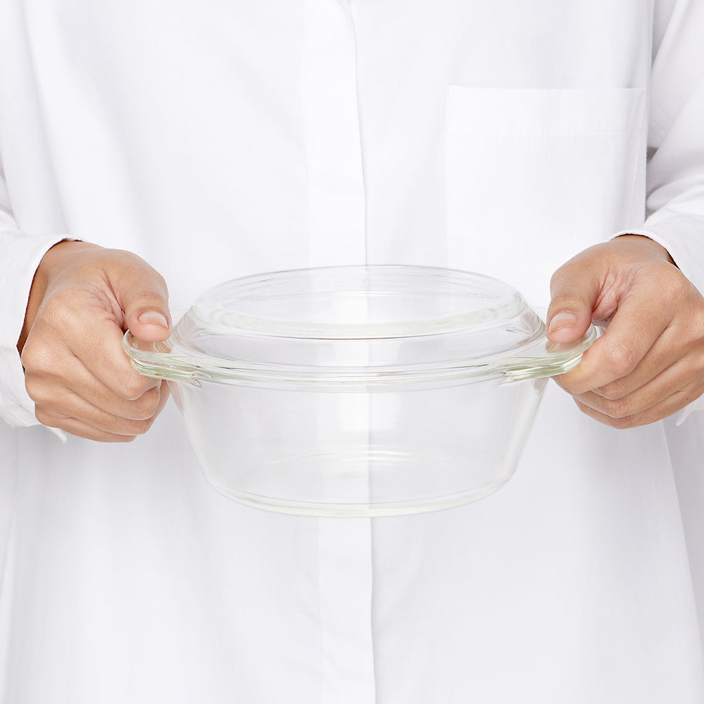 Borosil Round Casserole with Lid 1litre