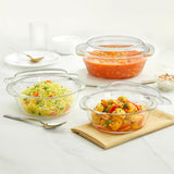Borosil Round Casserole with Lid 1litre