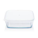 Borosil Glass Sqaure Baking Dish with Plastic Lid 800ml